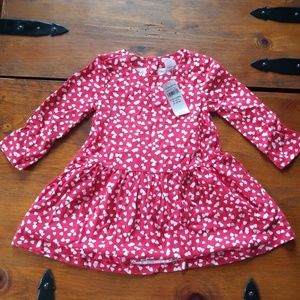 Red and White heart dress and bloomers set